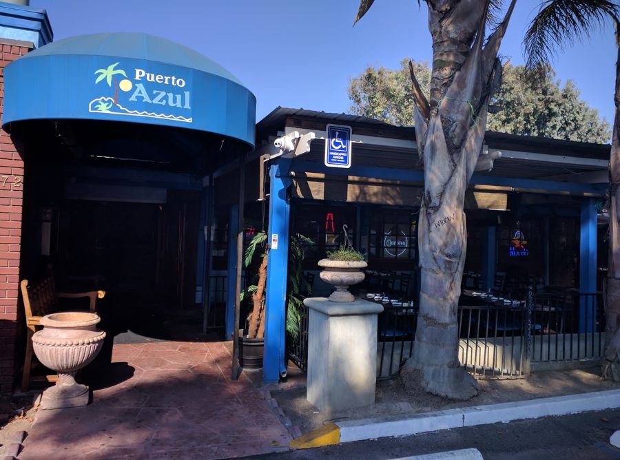 Entrance canopy of the restaurant